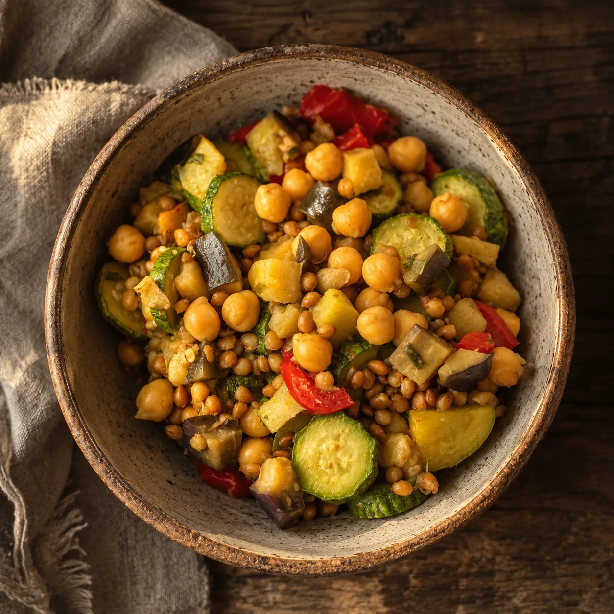 Insalata di legumi e verdure — gastronomia vegetale Ortofruttiamoci